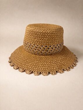 Eric Javits Squishee® Fringe Bucket Hat UPF 50+ Vented Crown Structured (Rare)